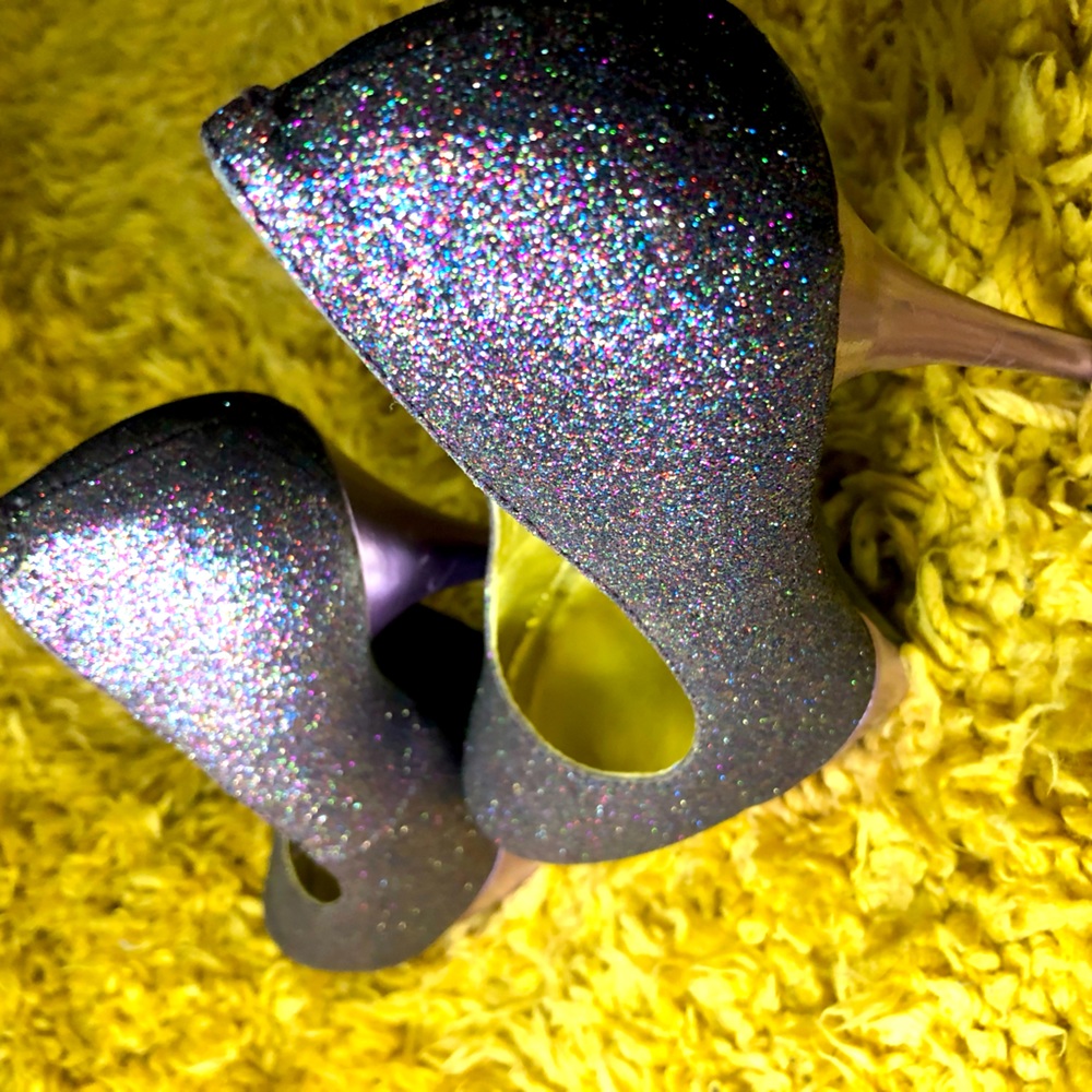 Purple Glitter Pumps